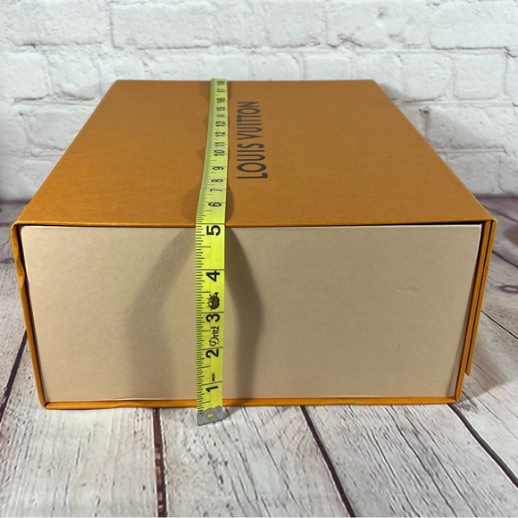 Louis Vuitton Gift Box Storage Orange Black Size 14”x10”x5” - Picture 13 of 14